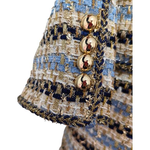 Veronica Beard Sumira Metallic Tweed Jacket US 8 - Picture 12 of 13